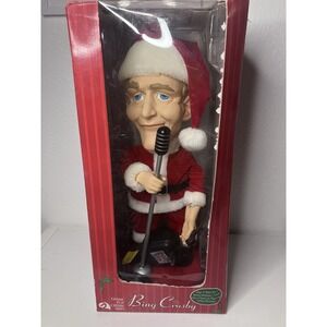 VTG 2001 Bing Crosby Gemmy Pop Crooning Christmas Figure New In Box *Read